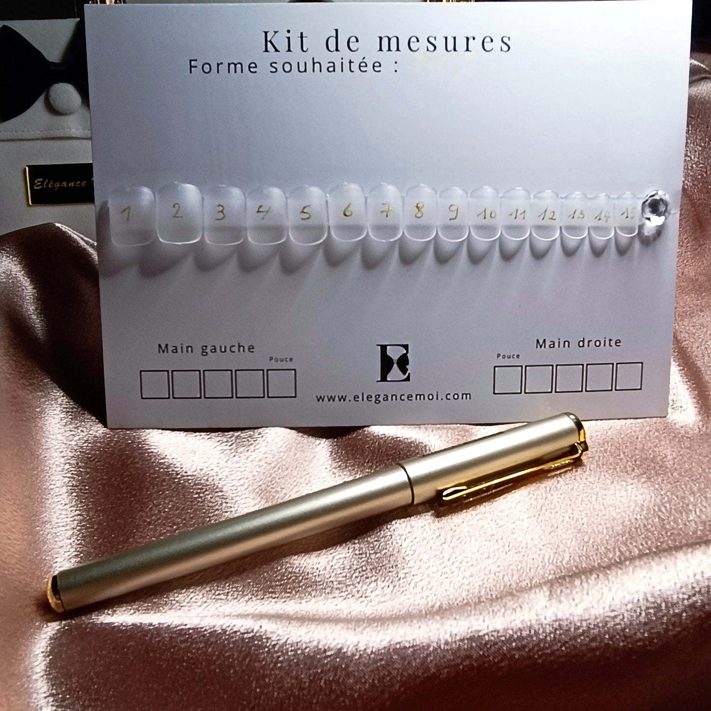 Kit de mesure press-on nails Couture - Elégance Moi
